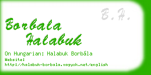 borbala halabuk business card